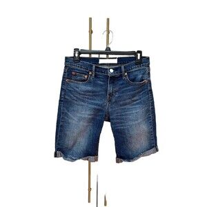 Gap 1969 Womens Size 26 Medium Wash Denim Cuffed Hem Bermuda Shorts 5 Pocket